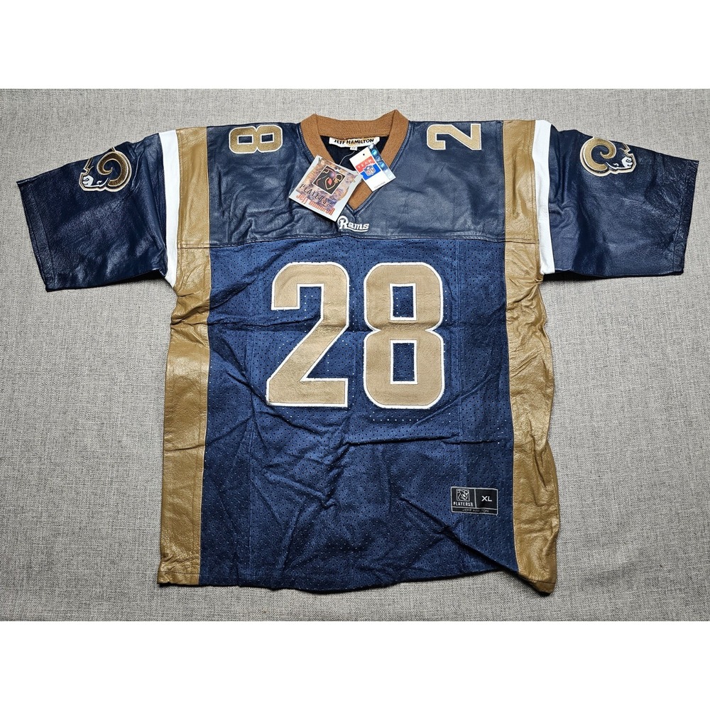 VINTAGE St. Louis Rams Jersey Mens XL NFL Football Faulk 28 Jeff Hamilton